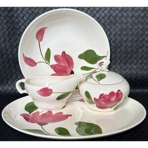 Vintage Stetson Lincoln Illinois Creamer Sugar Bowl Platter Serving Bowl